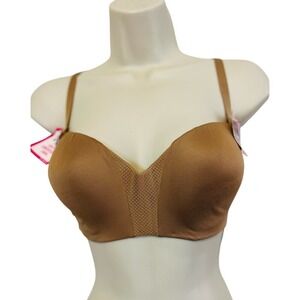 Maidenform Wireless‎ Convertible Bra, Smooth, Secure, Brown, Size 34 D, NWT